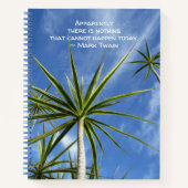 Tropical Palm Tree against Blue Sky Notizblock (Vorderseite)