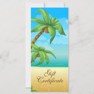 Tropical Palm Tree and Beach Geschenkgutschein