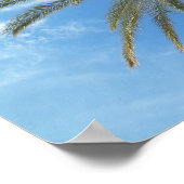 Tropical Palm Tree and Blue Sky Poster (Ecke)