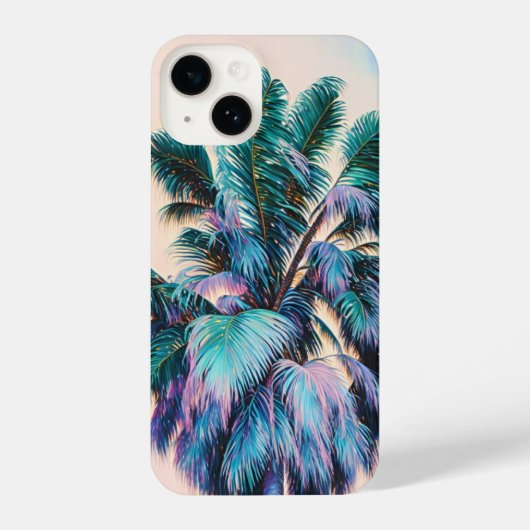 Tropical Palm Tree Art Phone Case iPhone Hülle (Rückseite)