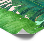 Tropical Palm Tree Banana Leaf Gold Seekarte Poster (Ecke)
