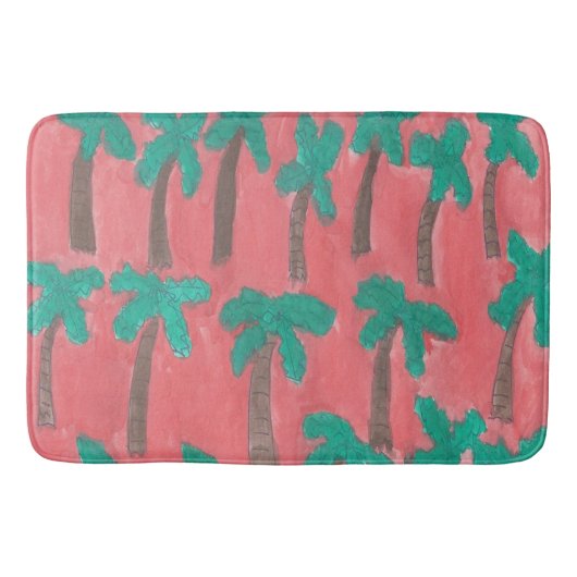 Tropical Palm Tree Bath Mat Badematte (Vorderseite)