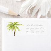 Tropical Palm Tree Beach Address Labels (Insitu)