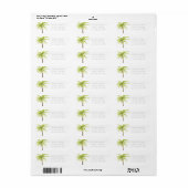 Tropical Palm Tree Beach Address Labels (Vorne)