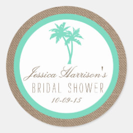 Tropical Palm Tree Beach Brautparty Stickers