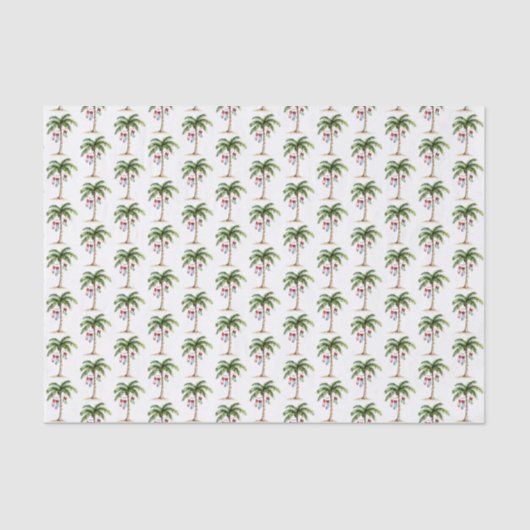 Tropical Palm Tree Beach Christmas Seidenpapier (Vorderseite)