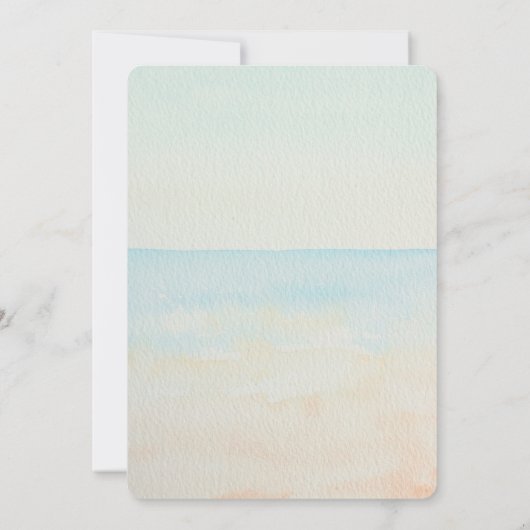 Tropical Palm Tree Beach Einladung (Rückseite)