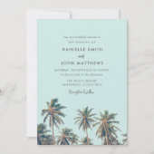 Tropical Palm Tree Beach Einladung (Vorderseite)