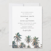 Tropical Palm Tree Beach Einladung (Vorderseite)