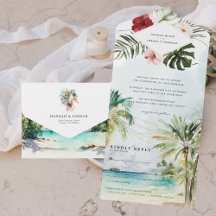 Tropical Palm Tree Beach Hochzeit