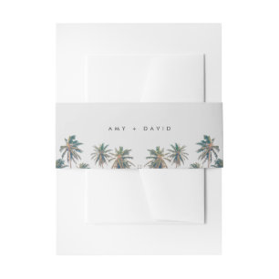 Tropical Palm Tree Beach Hochzeit Einladungsbanderole