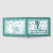 Tropical Palm Tree Beach Hochzeit Gästebuch (Voll)