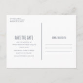 Tropical Palm Tree Beach Hochzeit Save the Date Ankündigungspostkarte (Rückseite)