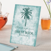 Tropical Palm Tree Beach Hochzeit Sockelschild (In Situ)