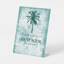 Tropical Palm Tree Beach Hochzeit Sockelschild