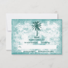 Tropical Palm Tree Beach Hochzeit UAWG RSVP Karte