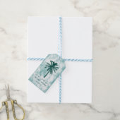 Tropical Palm Tree Beach Hochzeit Vielen Dank Geschenkanhänger (Mit Garn)