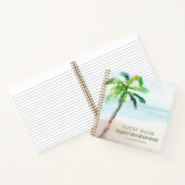 Tropical Palm Tree Beach House Gästebuch Notizblock (Innenseite)