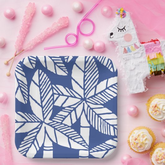Tropical Palm Tree Beach Party Pappteller (Party)