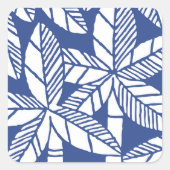 Tropical Palm Tree Beach Party Quadratischer Aufkleber (Vorderseite)