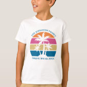 Tropical Palm Tree Beach Trip Sunset Custom Kids T-Shirt (Vorderseite)