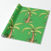 Tropical Palm Tree Beach und Island Vibes Geschenkpapier (Ungerollt)