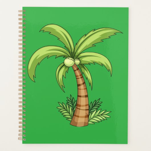 Tropical Palm Tree Beach und Island Vibes Planer (Vorderseite)