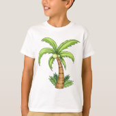Tropical Palm Tree Beach und Island Vibes T-Shirt (Vorderseite)