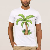 Tropical Palm Tree Beach und Island Vibes T-Shirt (Vorderseite)