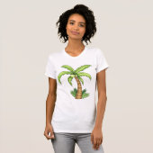 Tropical Palm Tree Beach und Island Vibes T-Shirt (Vorne ganz)