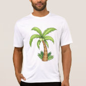 Tropical Palm Tree Beach und Island Vibes T-Shirt (Vorderseite)