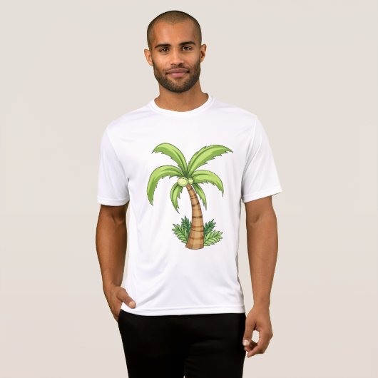 Tropical Palm Tree Beach und Island Vibes T-Shirt (Vorne ganz)