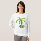 Tropical Palm Tree Beach und Island Vibes T-Shirt (Vorne ganz)