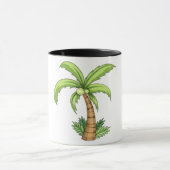 Tropical Palm Tree Beach und Island Vibes Tasse (Zentrum)