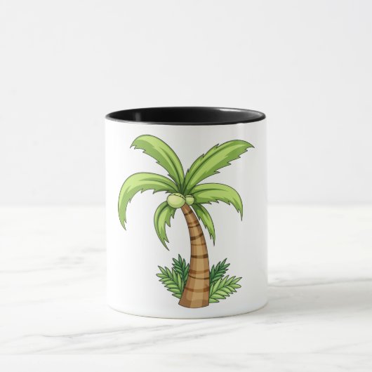 Tropical Palm Tree Beach und Island Vibes Tasse (Zentrum)