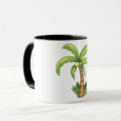 Tropical Palm Tree Beach und Island Vibes Tasse (Vorderseite Links)