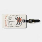 Tropical Palm Tree Beach Vibes Summer Sun Retro Gepäckanhänger (Vorderseite horizontal)