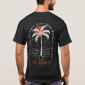 Tropical Palm Tree Beach Vibes Summer Sun Retro T-Shirt (Rückseite)