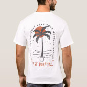 Tropical Palm Tree Beach Vibes Summer Sun Retro T-Shirt (Rückseite)