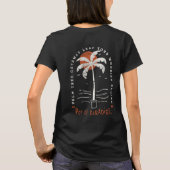 Tropical Palm Tree Beach Vibes Summer Sun Retro T-Shirt (Rückseite)