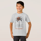 Tropical Palm Tree Beach Vibes Summer Sun Retro T-Shirt (Vorne ganz)