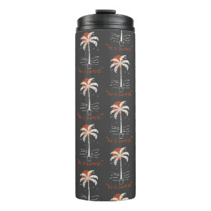 Tropical Palm Tree Beach Vibes Summer Sun Retro Thermosbecher