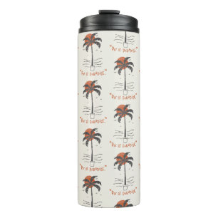 Tropical Palm Tree Beach Vibes Summer Sun Retro Thermosbecher