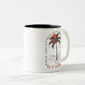 Tropical Palm Tree Beach Vibes Summer Sun Retro Zweifarbige Tasse (VorderseiteRechts)