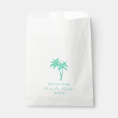 Tropical Palm Tree Beach Wedding Favor Bag Geschenktütchen (Vorderseite)