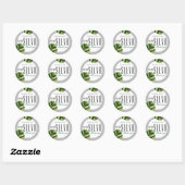 Tropical Palm Tree Beach Wedding Favor Sticker (Blatt)