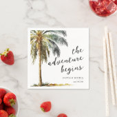 Tropical Palm Tree Beach Wedding Napkins Serviette (Beispiel)