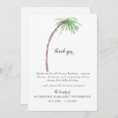 Tropical Palm Tree Bereavement Beerdigung Vielen D Dankeskarte (Vorne/Hinten)