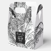 Tropical Palm Tree Blätter Abstrakte Hochzeiten am Geschenkschachtel (Geöffnet)