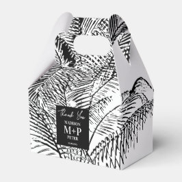 Tropical Palm Tree Blätter Abstrakte Hochzeiten am Geschenkschachtel
